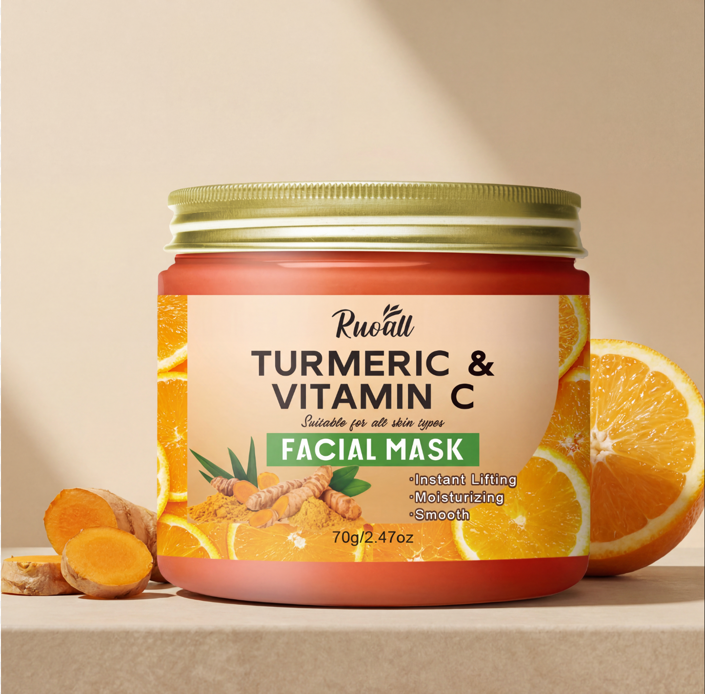 Turmeric Vitamin C Lifting Face Mask - Brightening Jar Treatment